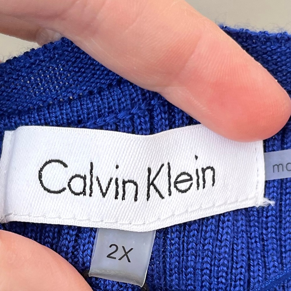 Calvin Klein Ribbed Knit Tee - Picture 5 of 7